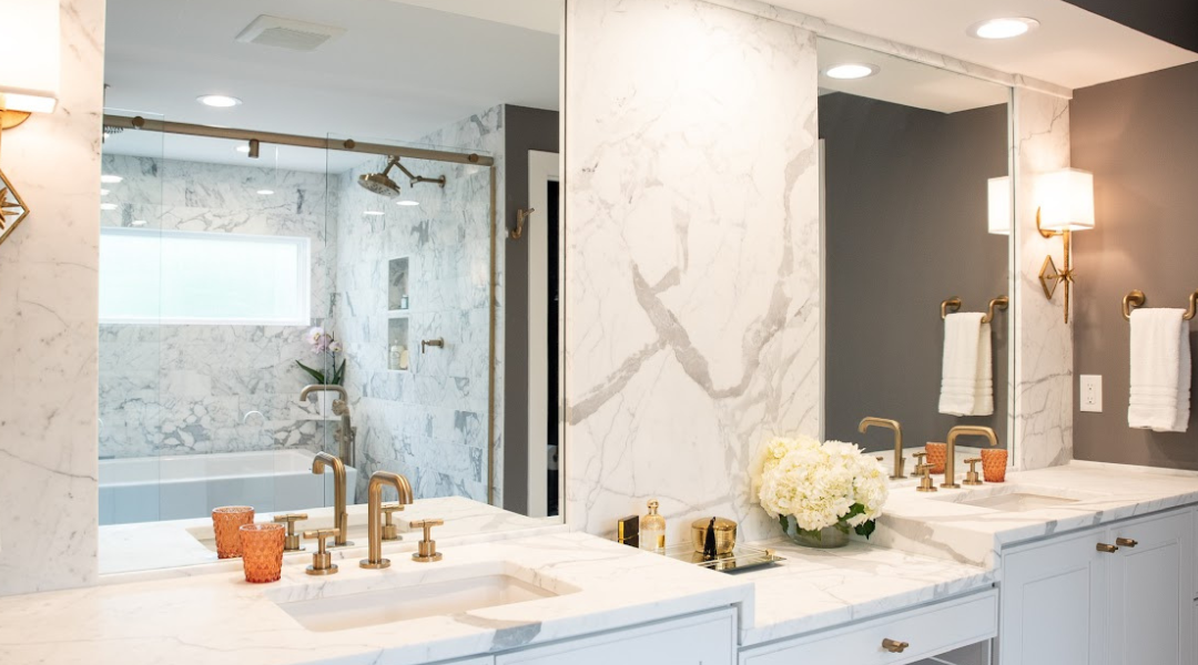 Stone bathroom vanity